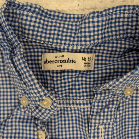 Abercrombieâ•‘Gingham Collared Button Downâ•‘Size M - Picture 2 of 4